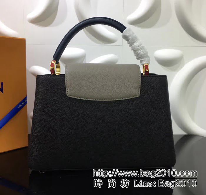 路易威登LV頂級原單 M48864 黑配卡其Capucines BB 迷你手袋 YDH1295